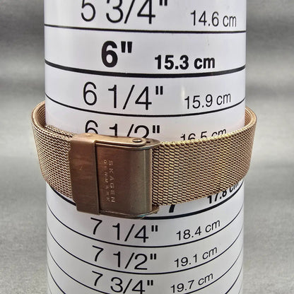 Skagen Denmark Watch Women 21mm MOP Dial Rose Gold Rectangle 380XSRR New Battery9
