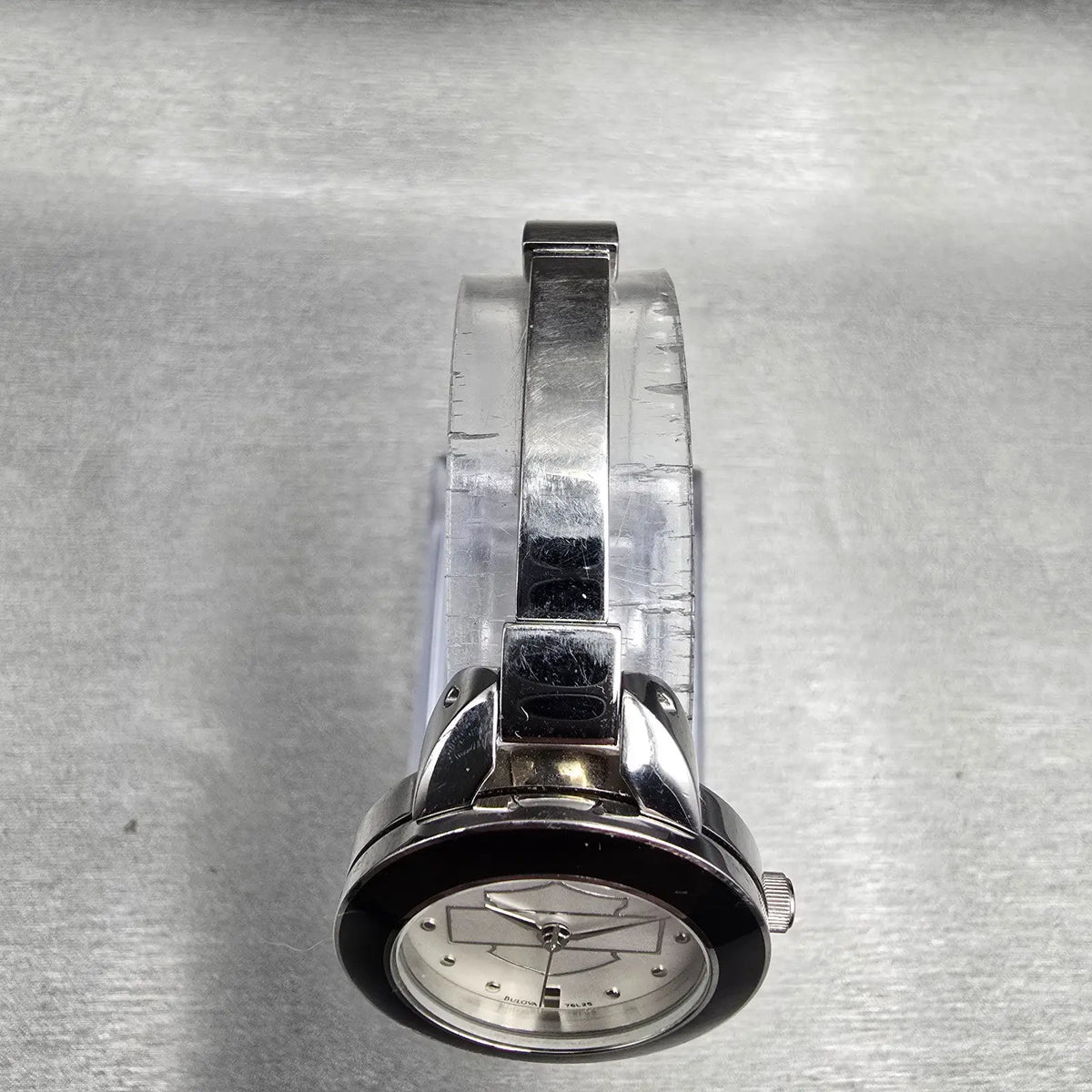 Bulova Harley-Davidson Watch Women 26mm Silver Dial Silver Tone 76L25 New Batt4