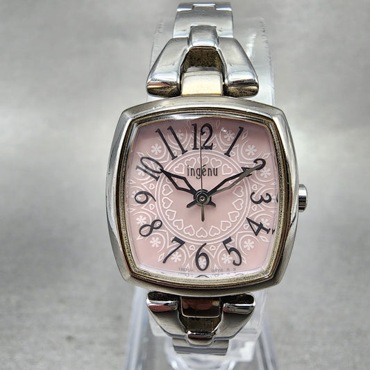 Seiko Alba Ingenu Watch Women 20mm Pink Dial Silver Tone 1N010MJ0 New Battery0