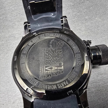 Invicta Russian Diver Watch Men 51mm Black Dial Black Case Round 0394 New Batt11
