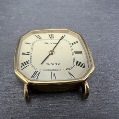 Bulova Watch Men 31mm Champagne Dial Gold Tone Octagon P0 Swiss PARTS3