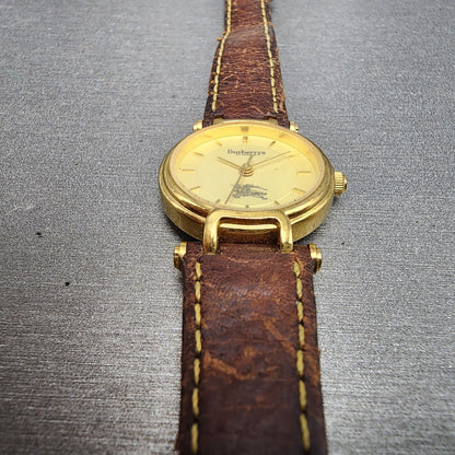 Burberry Watch Women 24mm Champagne Dial Gold Tone Round 3200 VTG PARTS3
