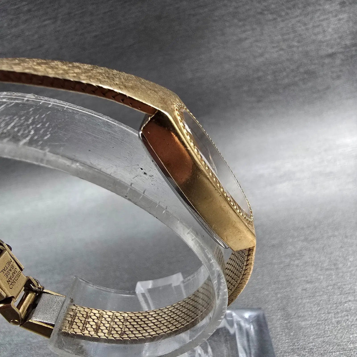Seiko Watch Women 13mm Brown Dial Gold Oval 1320-5279 New Battery Vintage3