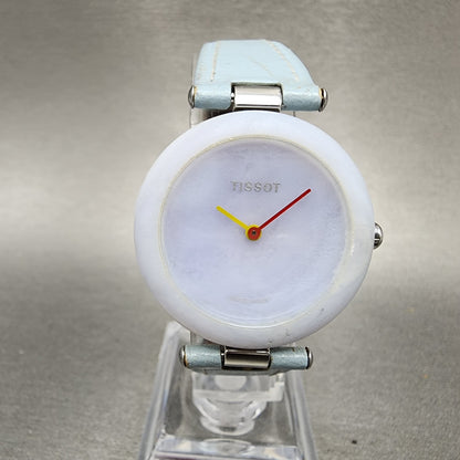 Tissot Rock Watch Women 30mm Blue Stone Dial Stone Case Round R150 New Battery2