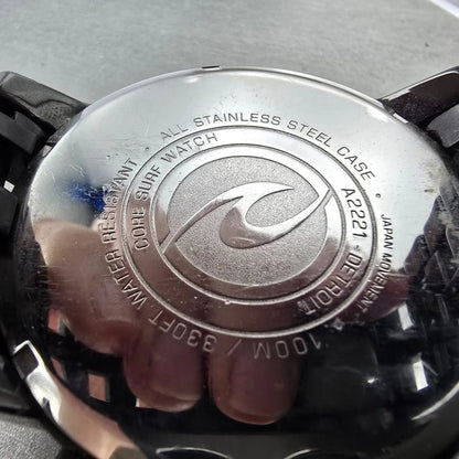 Rip Curl Detroit Watch Men 50mm Black Dial Black Tone Date Round New Battery9