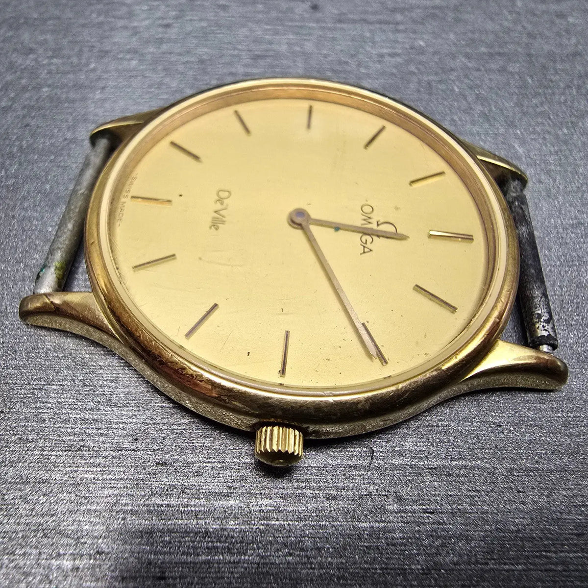 Omega De Ville Watch Men 32mm Gold Dial Gold Tone 195.0039 PARTS  Vintage6