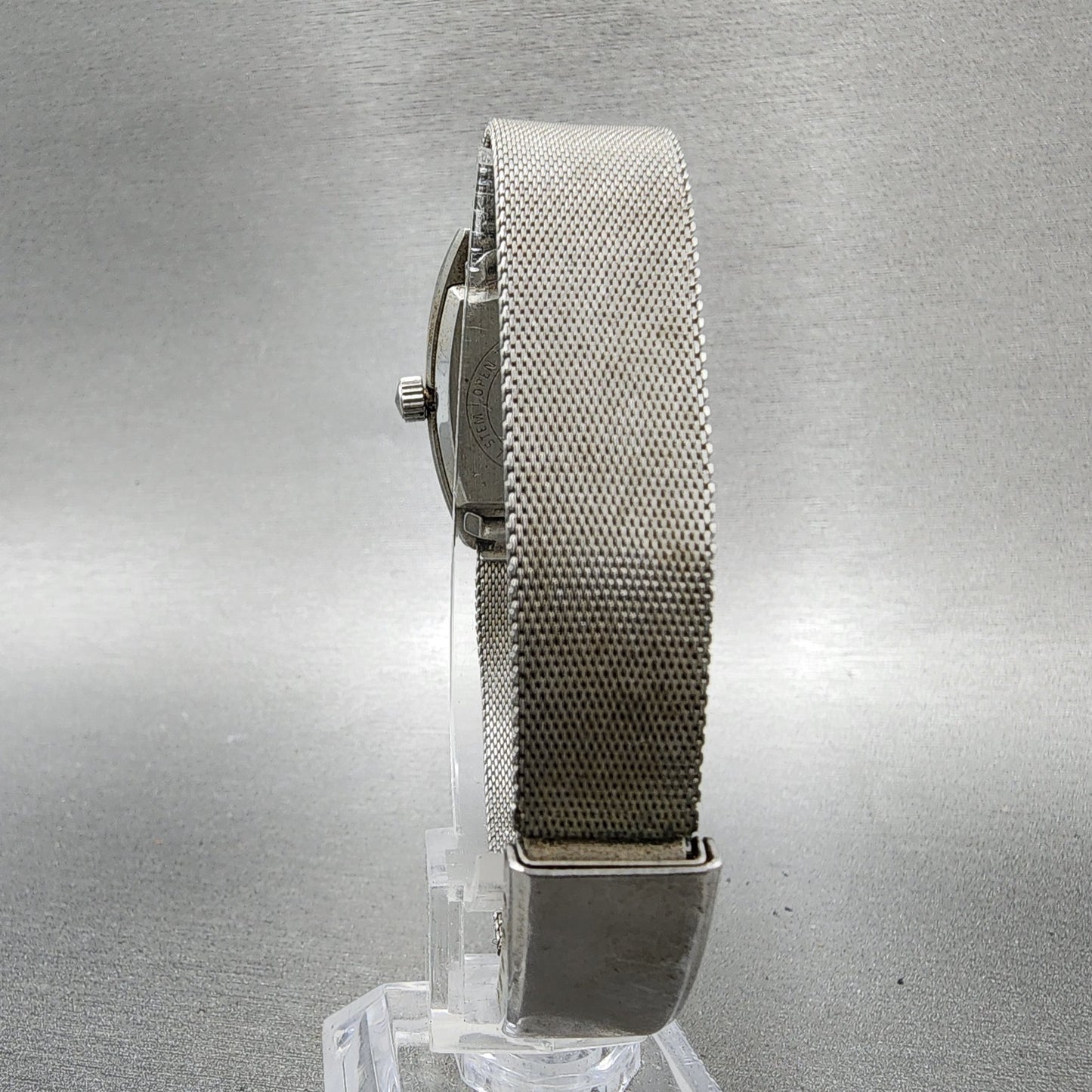 Citizen Cosmostar Watch Women 24mm Silver Dial Silver Tone Date Rectangle Runs7