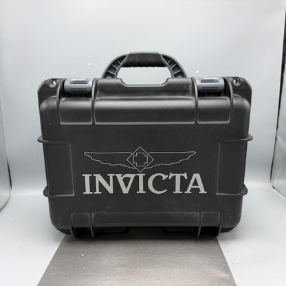 Invicta 8 Slot Watch Case Hard Black Plastic Foam insert Handle Cary Case0