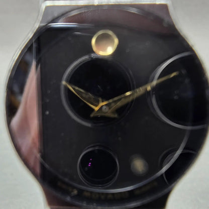 Movado Museum Watch Women 23mm Black Dial Black Tone Round 84-40-881-A New BattM1