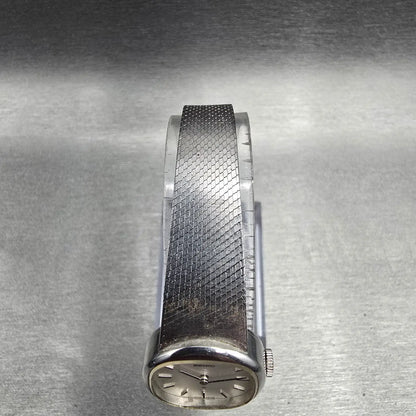 Seiko Watch Women 21mm Silver Dial Silver Tone Round 11-4670 Manual Wind Works 94