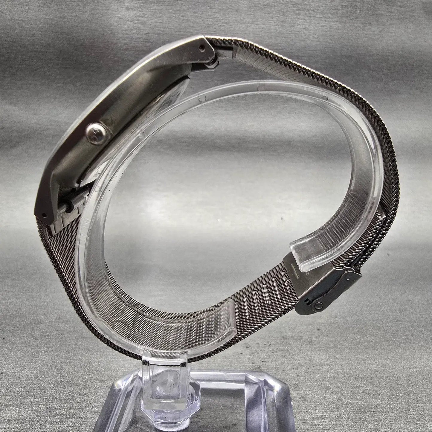 Skagen Watch Men 41mm Gray Dial Titanium Round Mesh Band 805XLTTM New Battery6