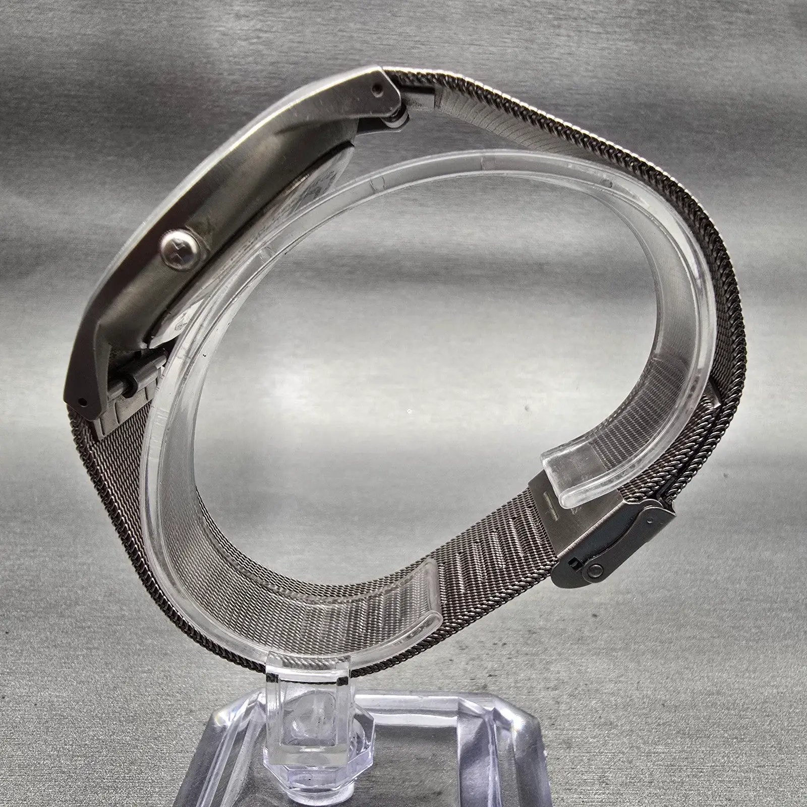 Skagen Watch Men 41mm Gray Dial Titanium Round Mesh Band 805XLTTM New Battery6