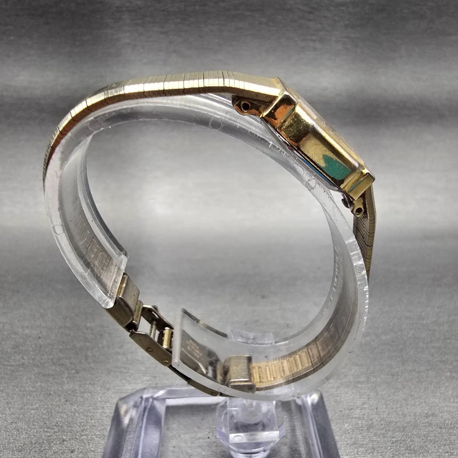 Citizen CQ Watch Women 17mm Gold Dial Gold Tone Octagon 3220-321871 New Battery8