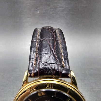 Citizen Watch Men 33mm Black Dial Gold Tone Date Round 5510-K06860 PARTS5