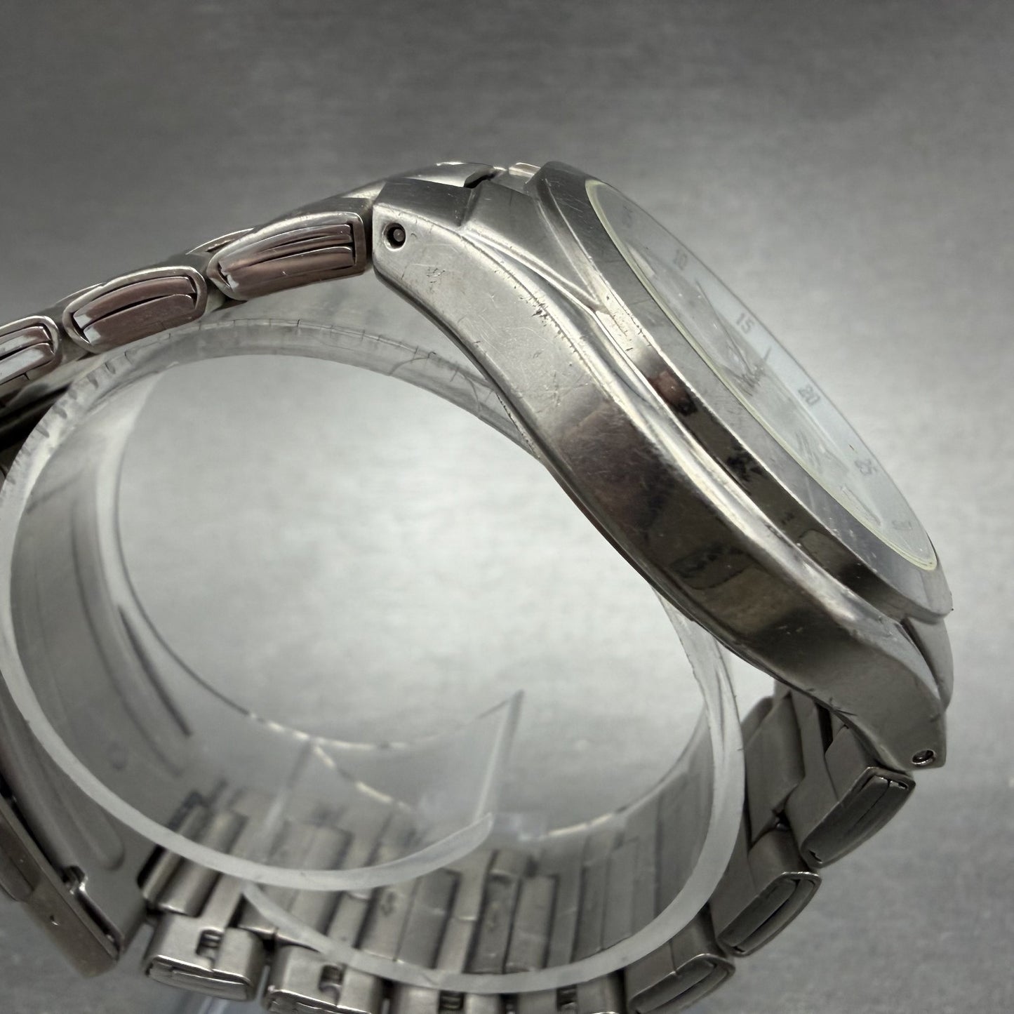 Casio Lineage Titanium Watch Men 38mm Silver Dial Daydate LIN-171J New Battery I3