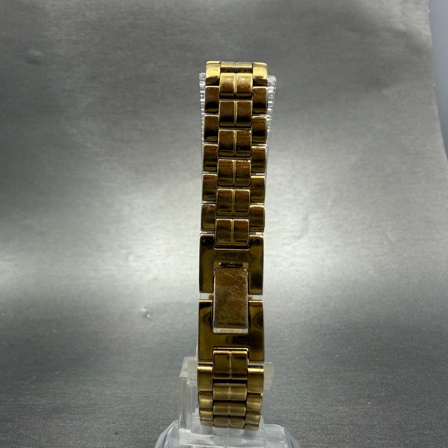 Seiko Tank Watch Women 13mm Champagne Dial Gold Tone 2E20-6590 New Battery VTG7