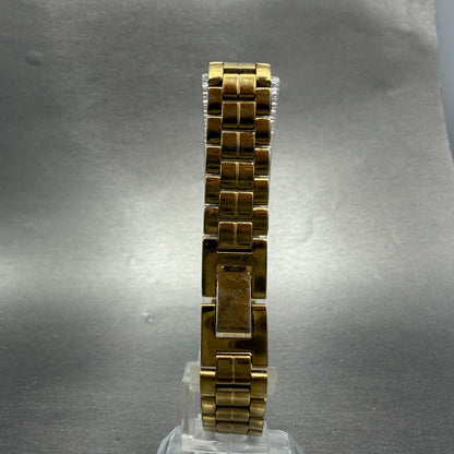 Seiko Tank Watch Women 13mm Champagne Dial Gold Tone 2E20-6590 New Battery VTG7
