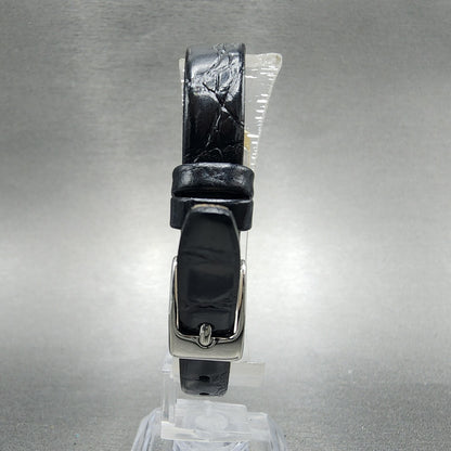 Seiko Tank Watch Women 14mm Black Dial Gold Tone Rectangle 1F205A69 New Battery6