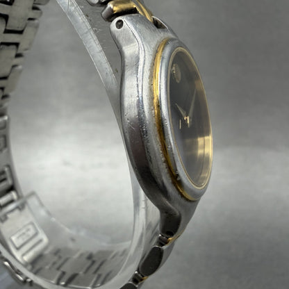 Movado Museum Watch Women 26mm Black Dial Two Tone Round 81.A1.827 New Battery3
