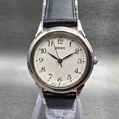 Seiko Watch Women 25mm White Dial Silver Tone Round 7N01-6880 New Battery0