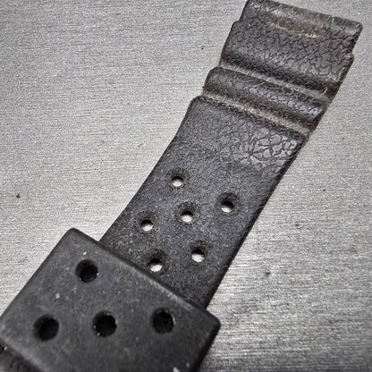 Seiko 22mm Dive Watch Band Black Two Piece Japan Made Vintage7