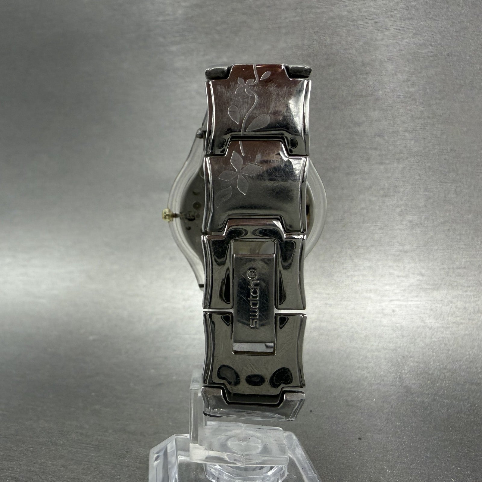 Swatch Climber Flowery Watch Women 34mm Silver Dial Clear Tone SFK300G New Batt7