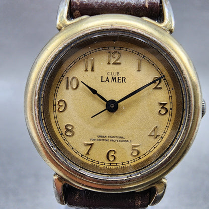 Citizen Club Lamer Watch Women 23mm Gold Dial Gold Tone Round New Battery VTG