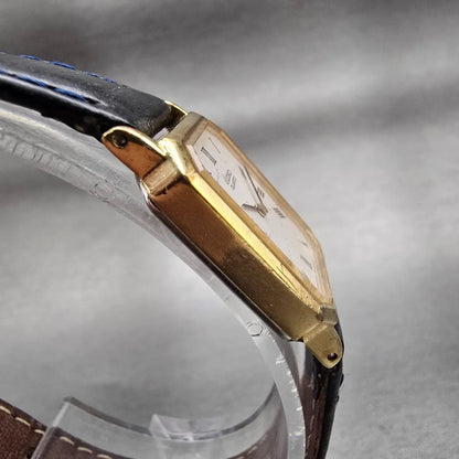 Seiko Tank Watch Women 18mm White Dial Gold Tone Rectangle 2C20-6500 New Battery3