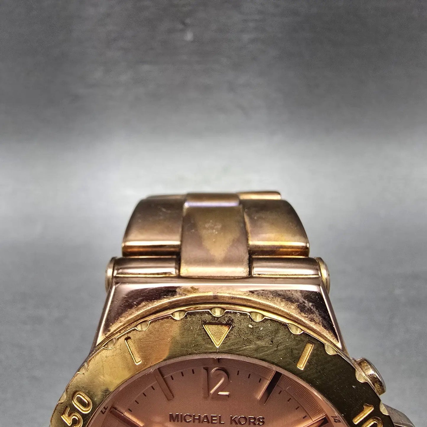 Michael Kors Dylan Chronograph Watch Women 41mm Pink Dial Rose Gold Tone NewBatt4