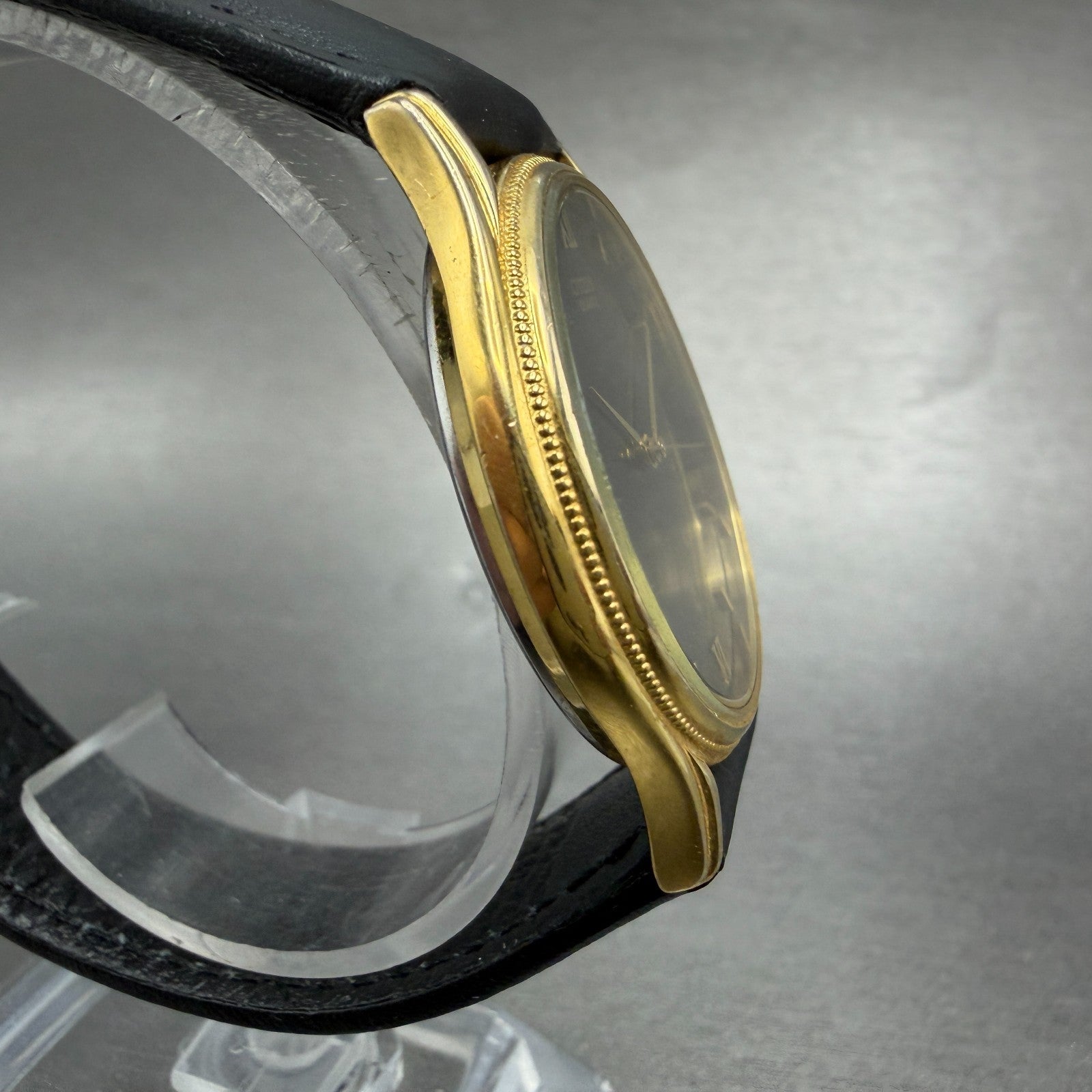 Citizen Watch Men 34mm Black Dial Gold Tone Round 6031-S32984 New Battery3