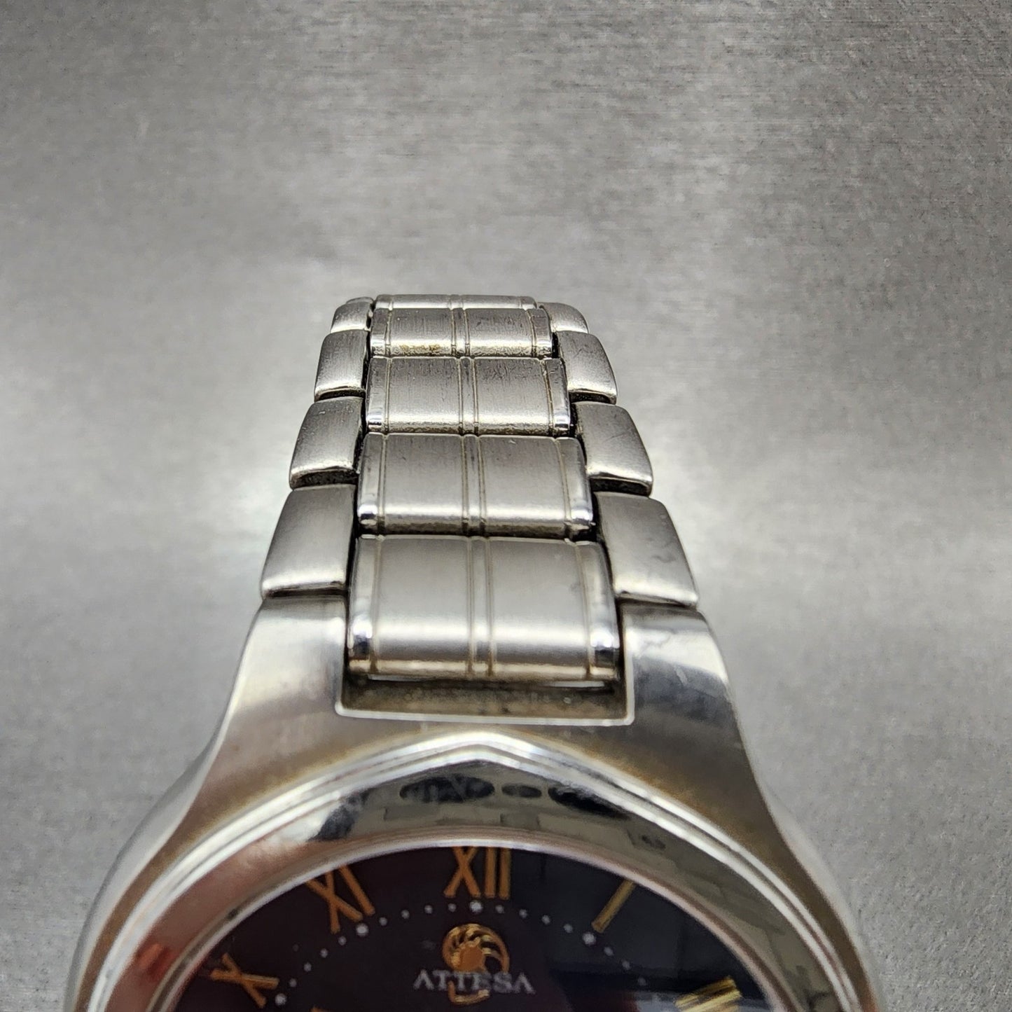 Citizen Attesa EcoDrive Watch Men 36mm Blue Dial Titanium A114H08282 Date Runs4