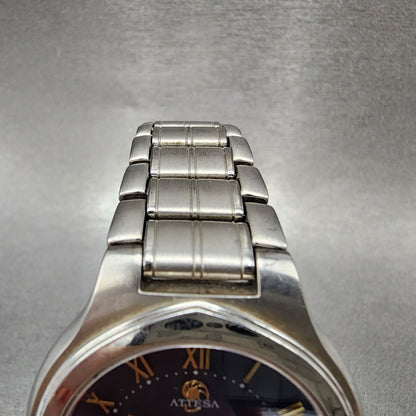 Citizen Attesa EcoDrive Watch Men 36mm Blue Dial Titanium A114H08282 Date Runs4