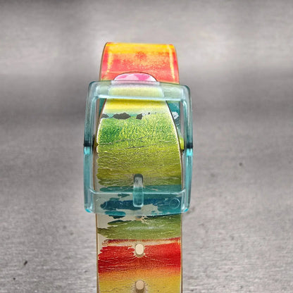 Swatch COLOR THE SKY Watch Men 34mm Multi Dial Multi Tone Round GS124 New Batt7