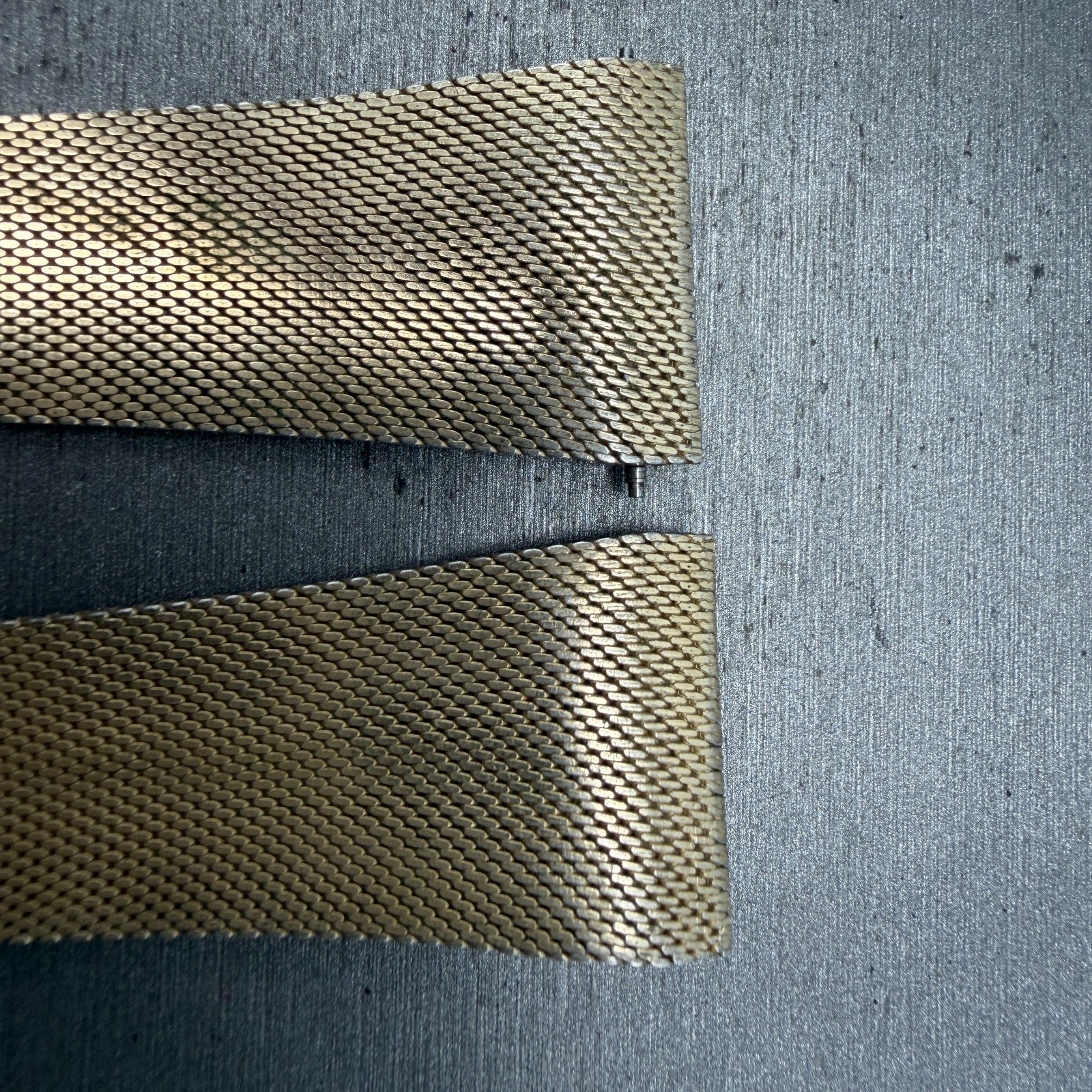 Longines Bracelet 21mm Gold Tone Mesh Duchess USA Vintage Two Piece4