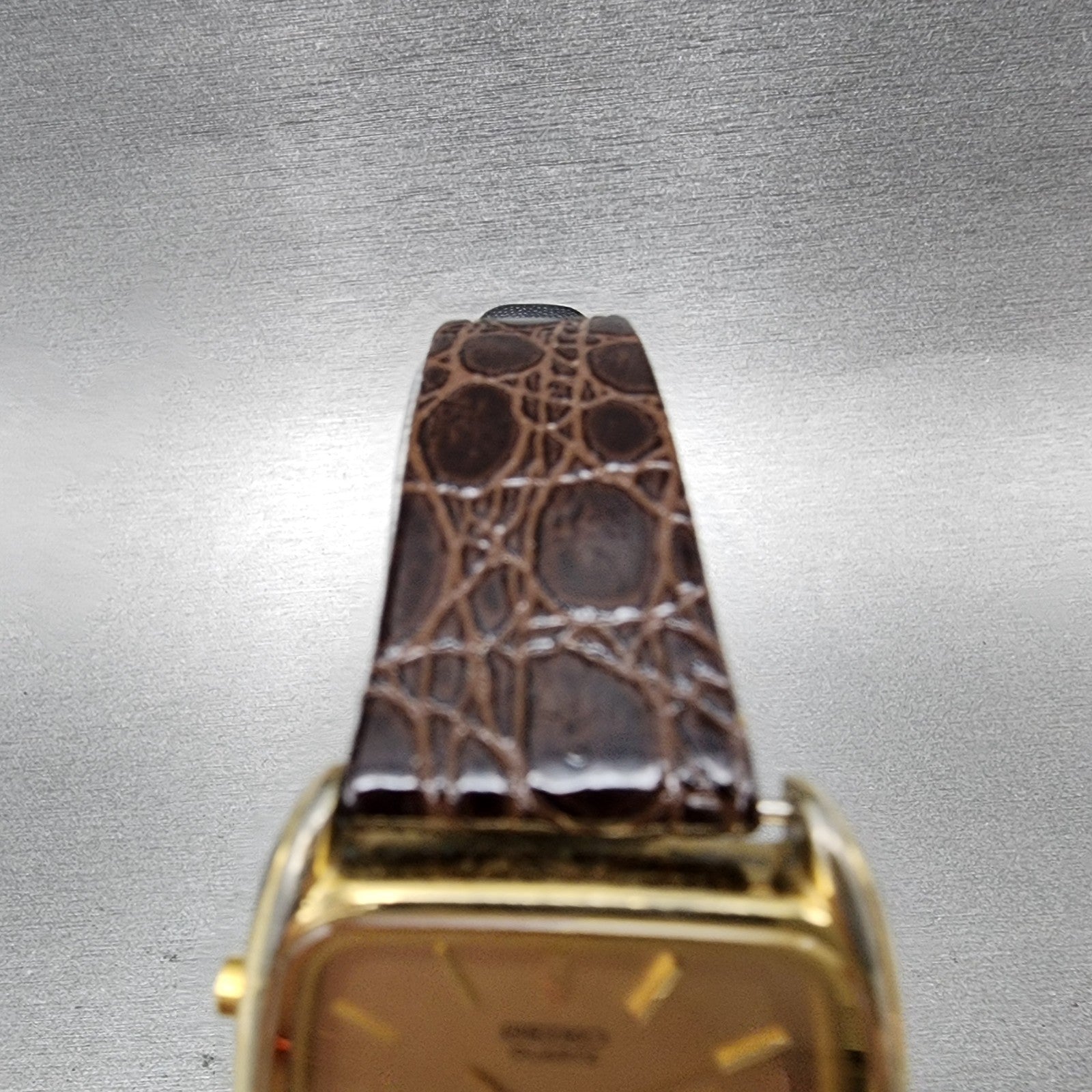 Seiko Analog Digital Watch Men 30mm Champagne Dial Gold Tone New Battery READ!!!4
