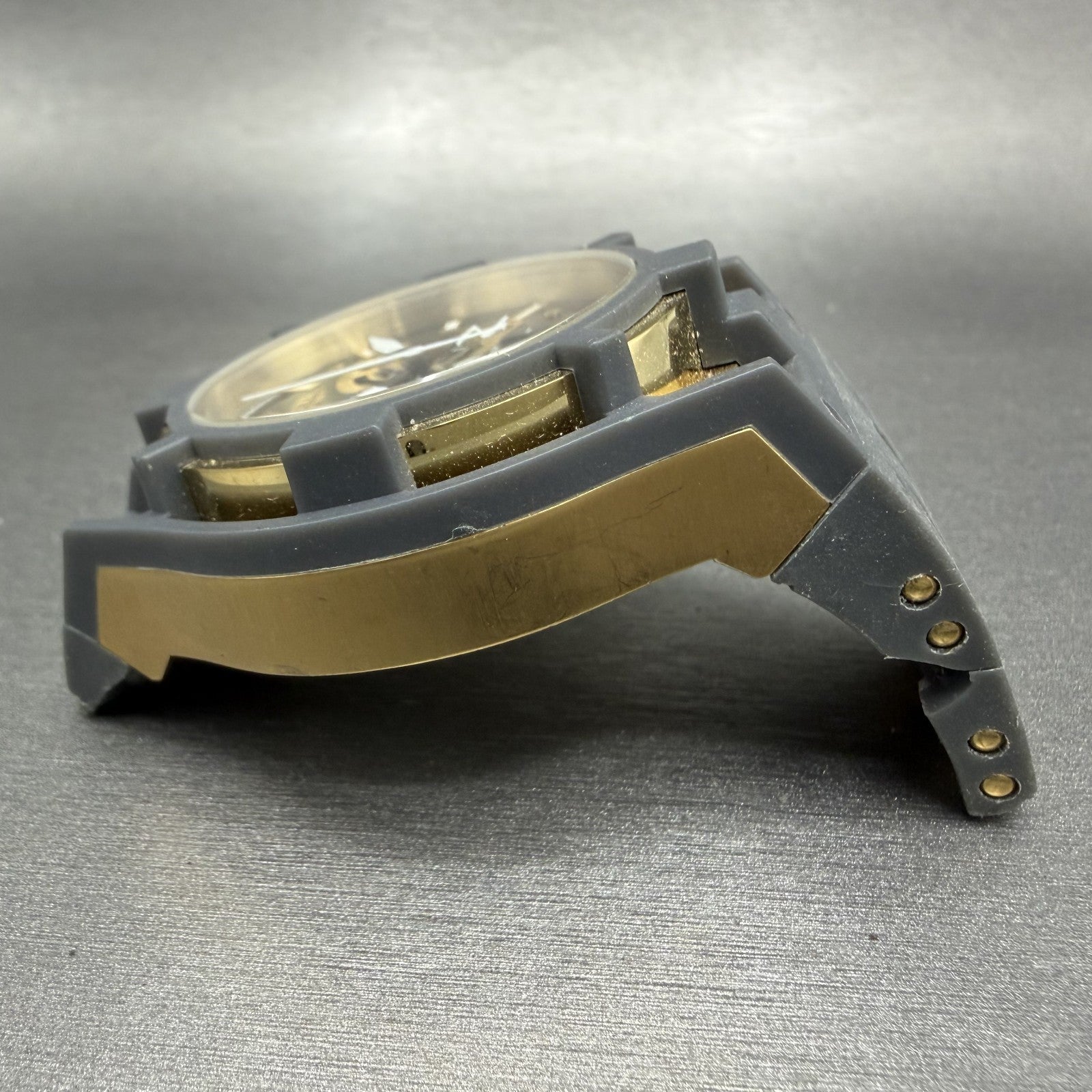 Invicta Reserve Akula II Chronograph Watch Men 51mm Gray Dial Gold Date 06375