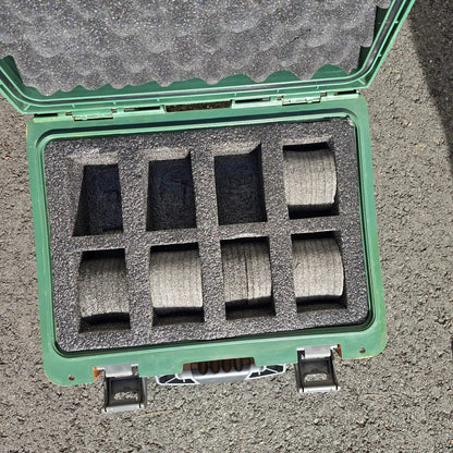 Invicta Watch Case 8 Slot Camo Green Brown Plastic Foam insert Handle Cary8