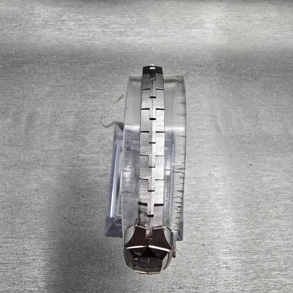 Seiko Watch Women 12mm Blue Dial Silver Tone Rectangle 1320-5339 New Battery JP34