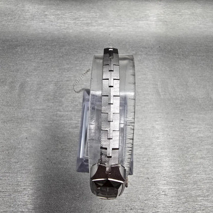 Seiko Watch Women 12mm Blue Dial Silver Tone Rectangle 1320-5339 New Battery JP34