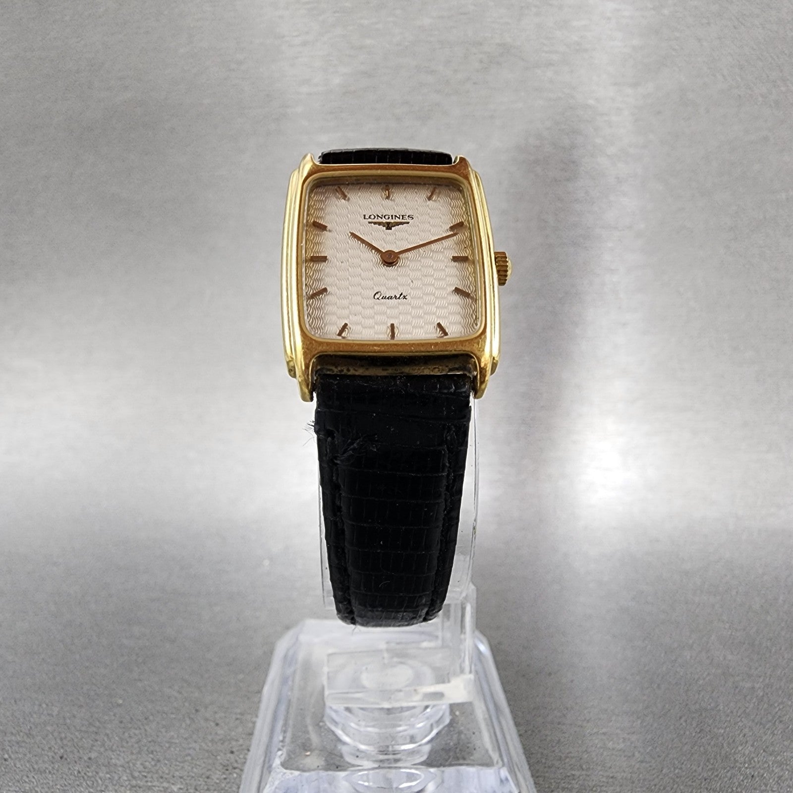 Longines Tank Watch Women 20mm White Dial Gold Tone Rectangle 7026 New Battery4