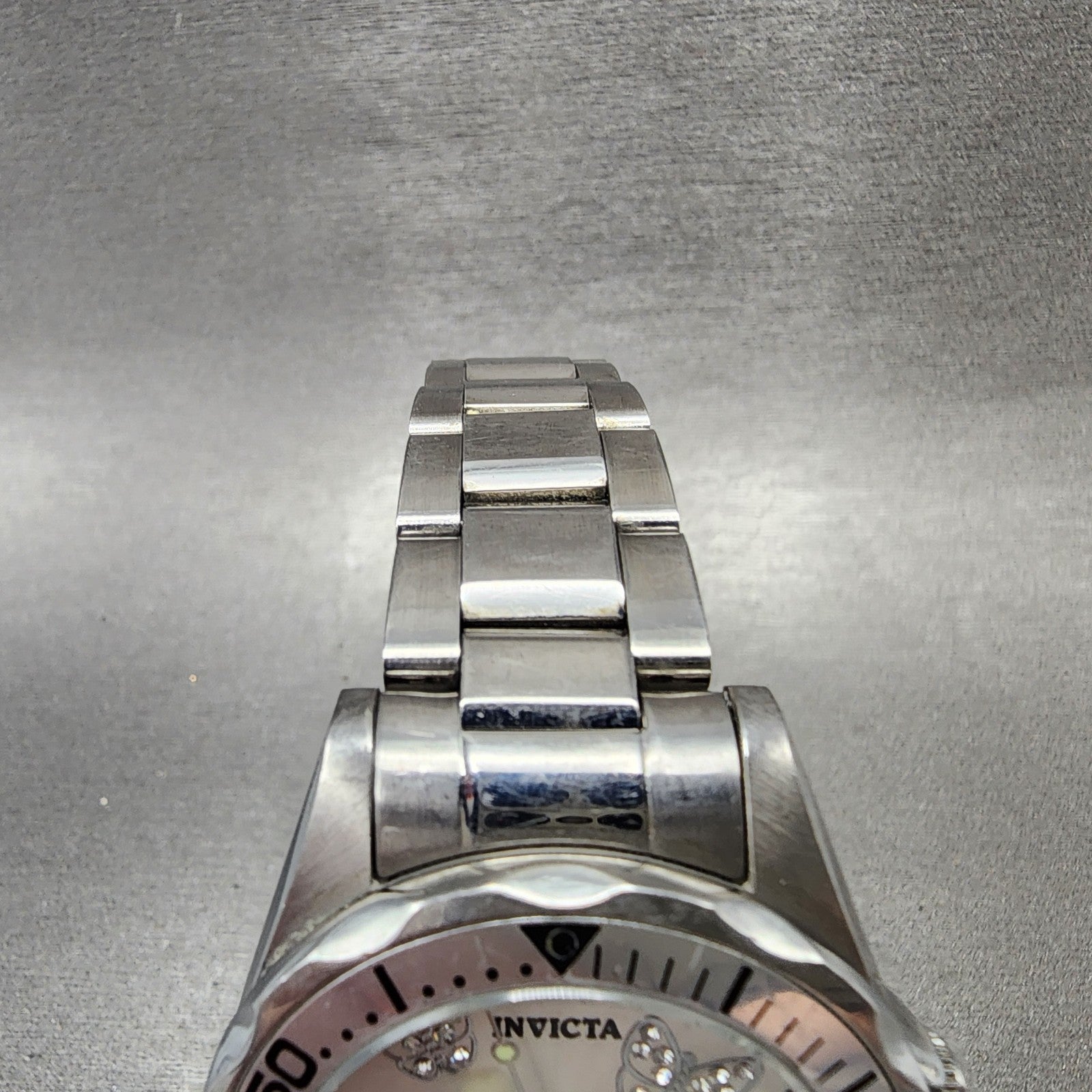 Invicta Angle Watch Women 37mm Silver Dial Steel Date Round 12503 New Battery4