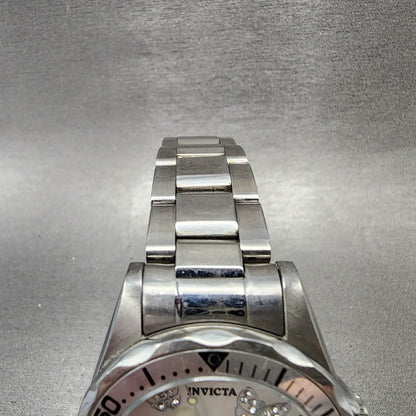 Invicta Angle Watch Women 37mm Silver Dial Steel Date Round 12503 New Battery4
