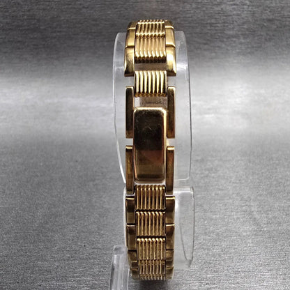 Citizen CQ Watch Women 15mm Champagne Dial Gold Tone 2250-S60805 New Battery JP27