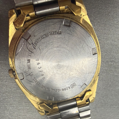 Seiko President Watch Men 36mm Gold Dial Gold Daydate Round 5H23-8029 NewBat10