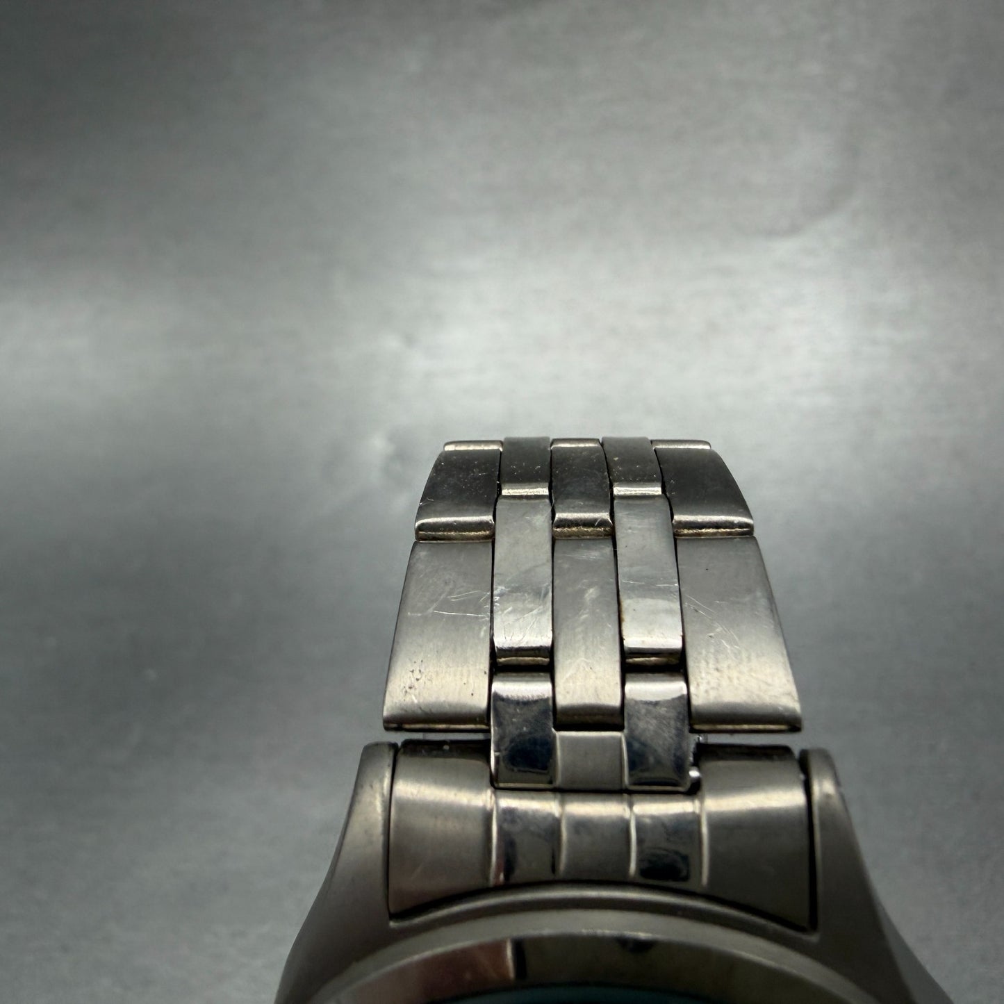 Seiko Alba Watch Men 35mm Blue Dial Titanium Round V501-0BP0 New Battery VTG4