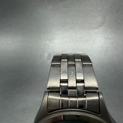 Seiko Alba Watch Men 35mm Blue Dial Titanium Round V501-0BP0 New Battery VTG4