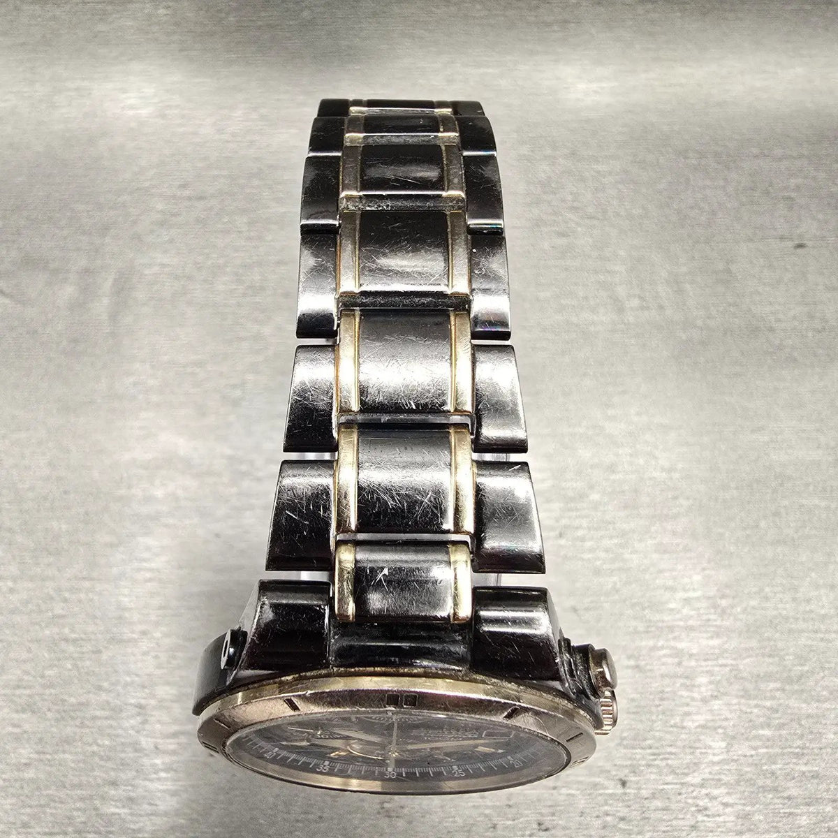 Seiko Chronograph Watch Men 39mm Black Dial Date Alarm 7T62-0FY0 New Battery4