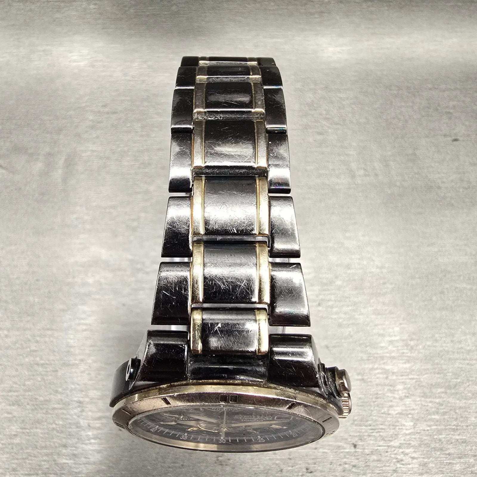 Seiko Chronograph Watch Men 39mm Black Dial Date Alarm 7T62-0FY0 New Battery4