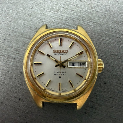 Seiko Automatic Watch Women 24mm Silver Dial Gold Tone Daydate 2706-0020 PARTS2