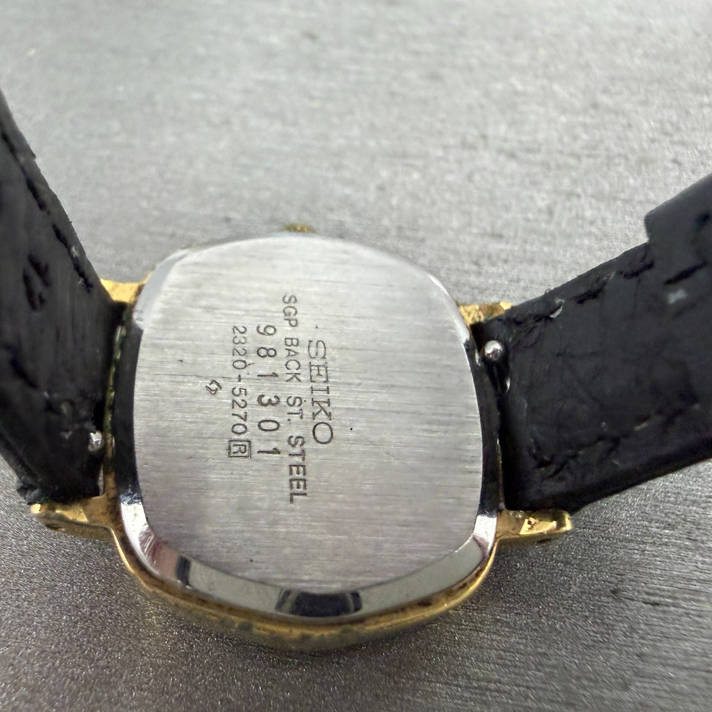 Seiko Watch Women 25mm Champagne Dial Gold Tone Hexagon 2320-5270 New Battery9